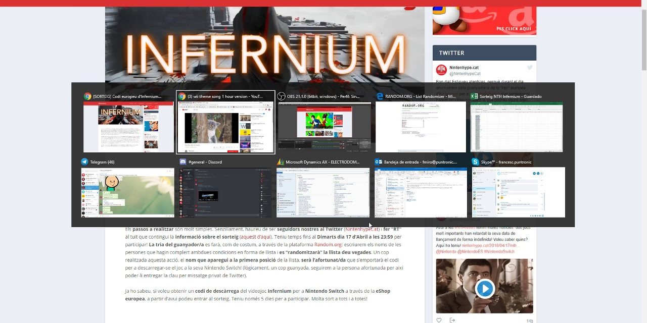 NintenhypeCat: Sorteig + guanyador d’Infernium (Nintendo Switch)