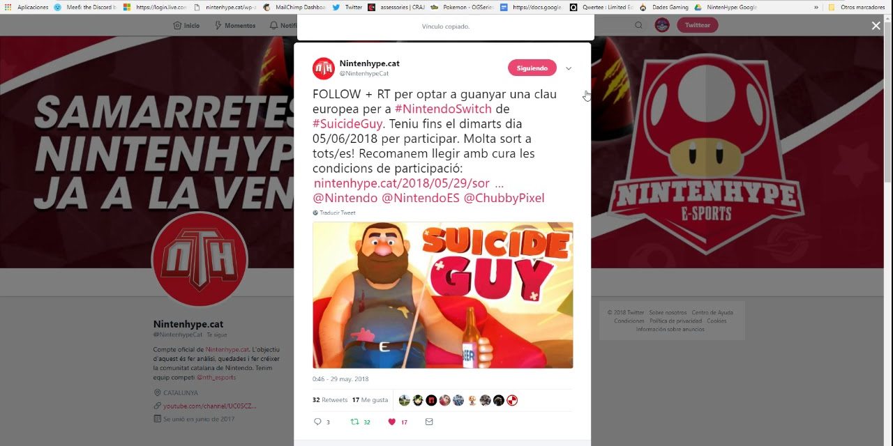 NintenhypeCat: Sorteig + resultat Suicide Guy (Nintendo Switch)